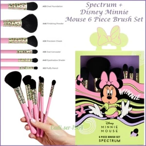 Spectrum + Disney Minnie Mouse 6 Piece Make-Up Brush Set NEW Regular Size - Picture 1 of 24