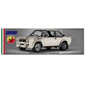 1978 FIAT ABARTH RALLYE 131 SUPERMIRAFIORE BLECHSCHILD 19,5" X 6" BERÜHMTE RALLYES. - Bild 1 von 1