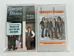 Lot of 2 Sawyer Brown Cassette Boys Are Back Somewhere in the Night  NEW - Picture 1 of 2