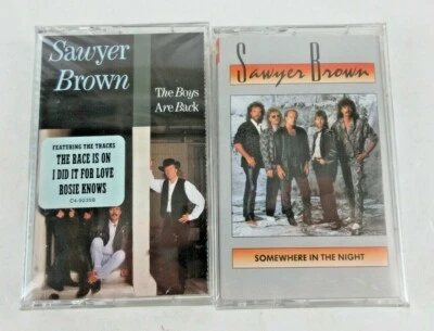 Lot of 2 Sawyer Brown Cassette Boys Are Back Somewhere in the Night  NEW - Image 1 of 2