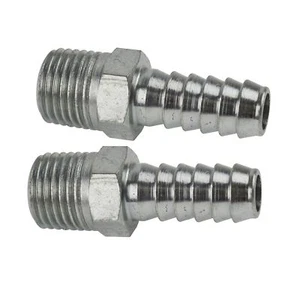 Conector de tubería de conexión de aire conector de aire BSP cola de manguera de rosca de 1/4" 5/16" (8 mm) PACK DE 2 FT042 - Imagen 1 de 1