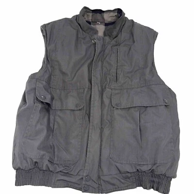De Colección Chaleco Malezas Franela Forrado Utilitario Senderismo Prendas Exteriores Cremallera A Presión Talla Grande Foto 1 de 4