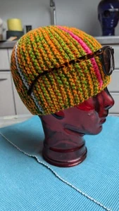 Beanie Mütze Handgestrickt UNIKAT - Bild 1 von 6