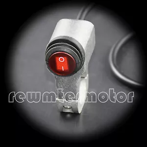 Faro de manillar cromado para motocicleta 22 mm impermeable encendido 3 cables - Imagen 1 de 3