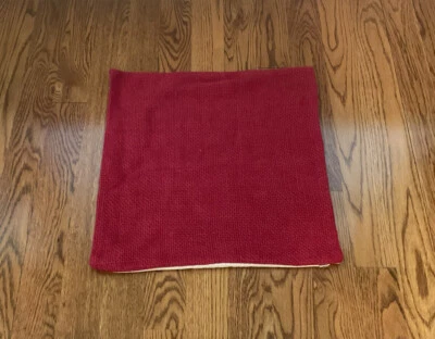 Pottery Barn Faye Textured Linen 20" sq Cardinal Red Pillow Cover NWOT - Image 1 of 4
