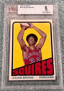1972 Topps Julius Erving #195 “Rookie Card” *** BVG-6 (EX-MT) *** “Great Card!” - Picture 1 of 2