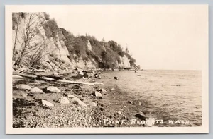 Postkarte WA Point Roberts RPPC Pen-Exklave Tsawwassen Halbinsel rustikaler Strand K - Bild 1 von 2