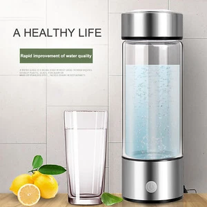 420ML USB Hydrogen Rich Alka-line Water Ionizer Generator Bottle Cup Portable - Picture 1 of 23