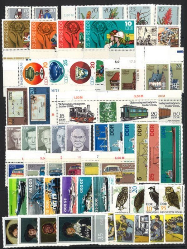 GERMANY EAST DDR  62 ALL DIFFERENT MINT UNHINGED STAMPS MUH LOT 1 — 第 1/1 张图片
