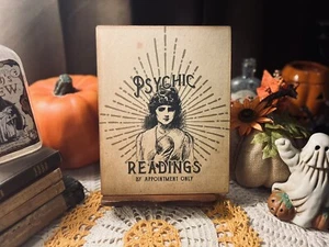 Psychic Readings, Vintage Halloween, Handcrafted Plaque / Sign - Picture 1 of 4