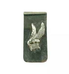 Vintage Money Clip Metal Eagle Grabbing US Flag Jewellery Accessory B3 - Picture 1 of 4