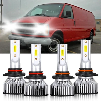 Kit de bombillas de haz alto bajo faros LED para Chevrolet Express Cargo 2009-2019 4X Foto 1 de 4