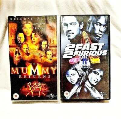 2 Fast 2 Furious | The Mummy (2001) | VHS | Collection | Movie |Action & Fantasy - Image 1 of 4