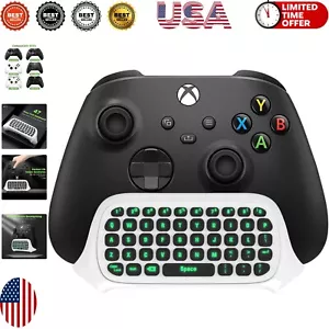 Easy-Install Wireless Keyboard for Xbox Controllers - Green Backlit & Audio Jack - Picture 1 of 13