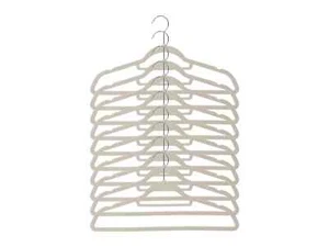 Kleiderbügel beflockt dünn platzsparend 10 Stück - Bild 1 von 1