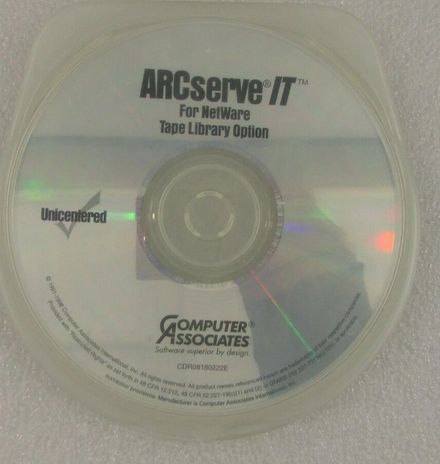 ARCserve IT for NetWare Tape Library Option Unicentered Computer Associates  - Image 1 of 1