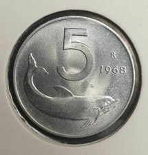 Italy - 5 LIRE Dolphin Timone coin - 1951 to 2001 - enter and choose