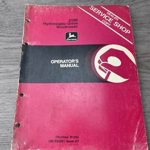John Deere Operator's Manual ~ 2280 Windrower Shop Copy - Picture 1 of 6