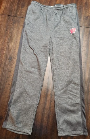 Colosseum Athletics Wisconsin Badgers Sweatpants Mens Large Gray Cover