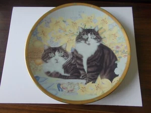 Lenox Decorative Plate Felix and Oscar by Anne Mortimer, English Country Cats - Picture 1 of 3