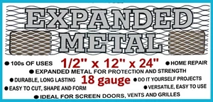 12 in. x 24 in. x 1/2 in. Flat Expanded Metal Sheet 18 Gauge - Picture 1 of 3