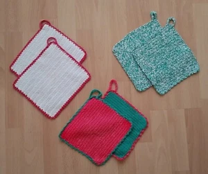 Topflappen original Vintage 60er Jahre handgemacht/Preis pro Paar - Bild 1 von 8