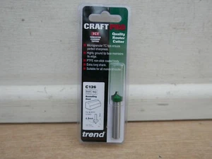 TREND C126X8MMTC C126 4.8MM X 12.7MM RADIUS ROUNDING OVER ROUTER CUTTER BIT - Picture 1 of 1