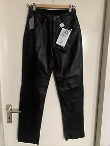 NEU! HIS Lederjeans Lederhose Lammnappa Sportlich Elegant Hose schwarz Gr.38 - Bild 1 von 17