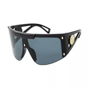 Can't Touch This Gold Lion Head Medallion Bottom Rimless Black Frames Black Lens - Picture 1 of 1