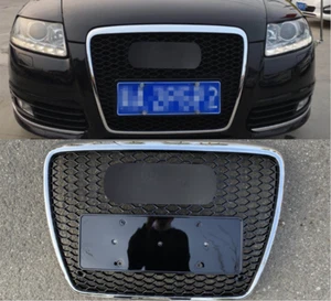 For Audi 2005 -2011 A6 C6 RS6 Front bumper Silver Grill Grille - Bild 1 von 3