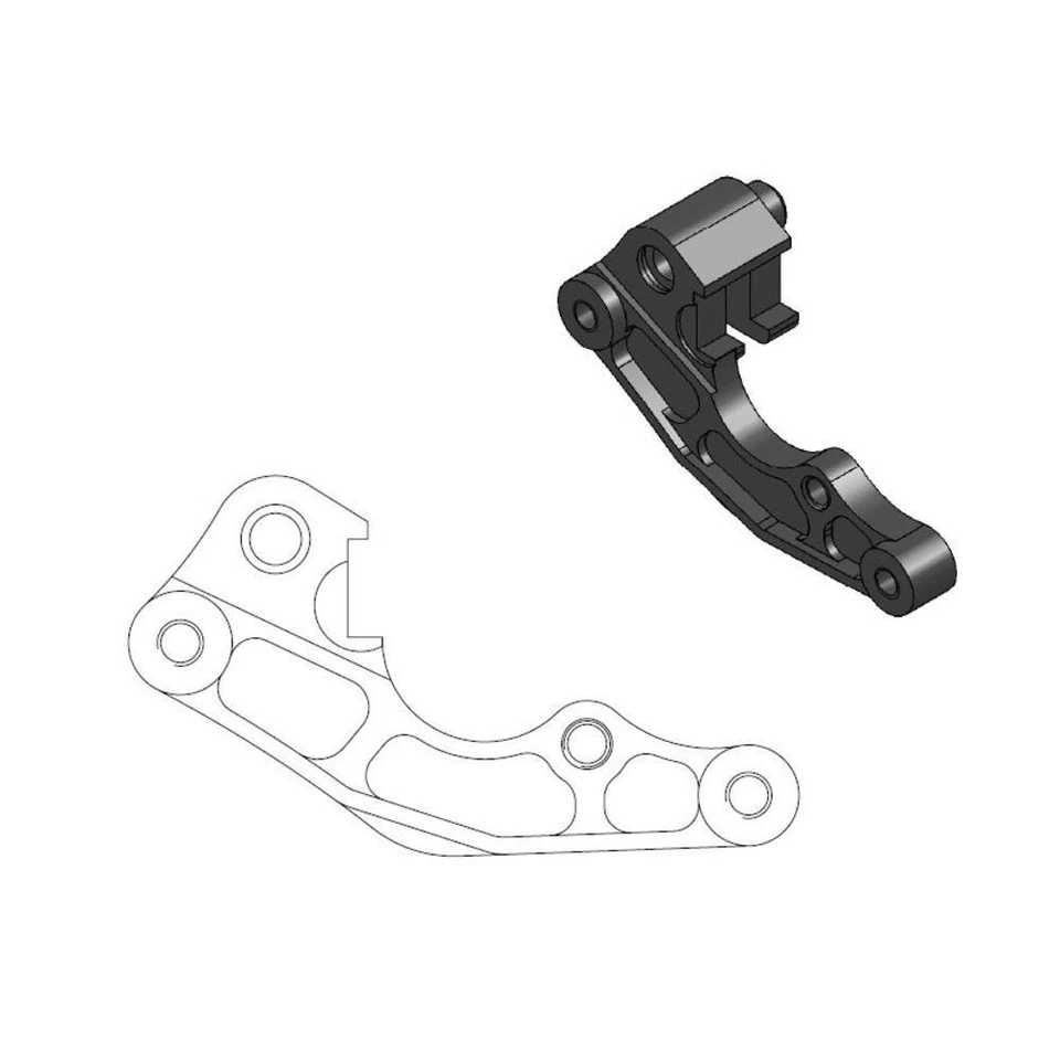 Adaptador pinza delantera MotoMaster 260 para Kawasaki KX250X 2021-2025 Foto 1 de 1