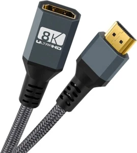 50 cm Cavo Prolunga HDMI 8K, Cavo HDMI 2.1 Maschio a Femmina, Cavo HDMI prolunga - Foto 1 di 5