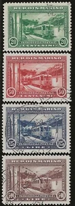 1932 San Marino - komplette Serie Eisenbahnen gebraucht - Bild 1 von 1