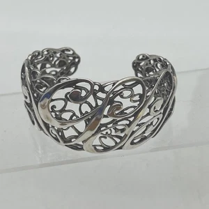 Carolyn Pollack Sterling Silver Signature Limited Edition Scroll Cuff Oval 42g - Picture 1 of 24