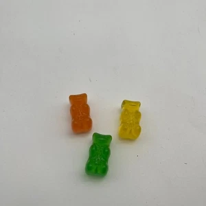 Haribo Jibbitz 3 Pack Green Yellow & Orange Large Gummy Bear Shoe Charm NEW - Picture 1 of 4