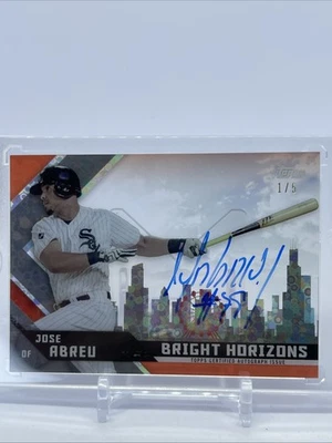 2015 Topps High Tek Jose Abreu Bright Horizons Auto 1/5 - Image 1 of 4