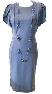 Vestido moderno Calvin Klein nuevo con etiquetas en azul huevo Robins talla 10 EE. UU. - Imagen 1 de 7