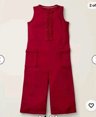 Mini Boden 3/4 Bramble Ruffled Overalls Jumpsuit Age 11-12 Years Brand New G5 - Image 1 of 4