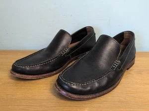 Clarks Pace Barnes 26141376 Mens Black Leather Loafers Casual Shoes Size 7.5 G - Picture 1 of 16
