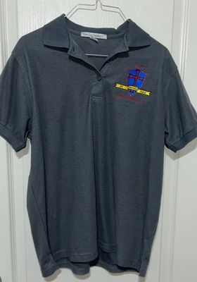 Polo gris Port Authority para mujer talla M bordado fe uniforme de trabajo Foto 1 de 4