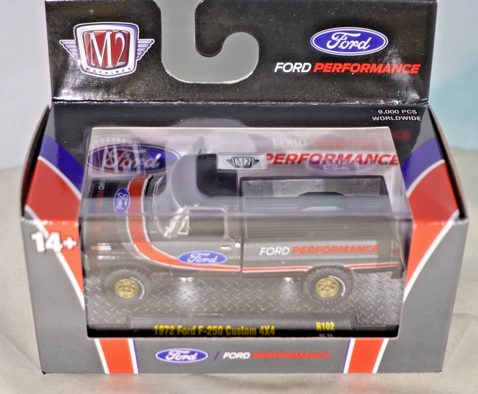 1/64th M2 Machines Auto Thentics R102 1972 Ford F-250 Custom 4x4 Pickup Truck - Image 1 of 1
