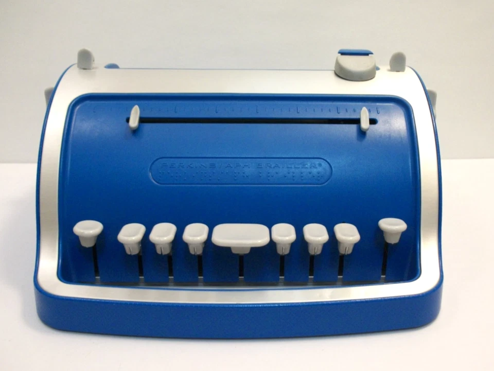 Perkins APH Brailler Blue Mechanical Braille Typewriter School For The Blind - Image 1 of 4