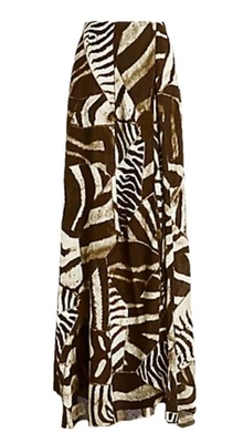 Pantalón Ralph Lauren etiqueta púrpura Saunders estampado cebra lino gasa hecho en Italia Foto 1 de 4