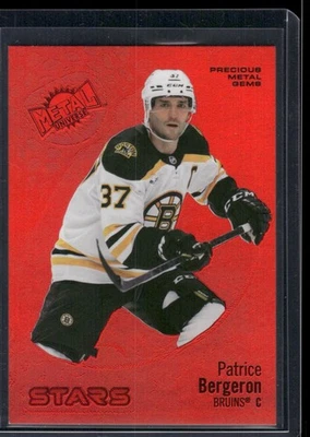 2022-23 SkyBox Metal Universe #114 Patrice Bergeron PMG Red #/100 - Image 1 of 2