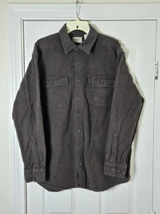 CE Schmidt braunes Sämisch Flanell Hemd Herren Größe Large Knopfleiste Langarm - Bild 1 von 3