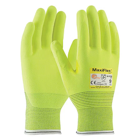 Guantes resistentes a cortes Pip 34-8743Fy, nivel de corte A2, sumergido, nitrilo, arenoso, Foto 1 de 1