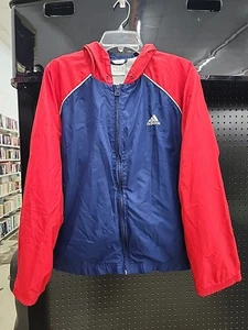 Adidas Wind Breaker Coat Blue And Red SZ XL Vintage Unisex Sweater Athletic - Picture 1 of 7
