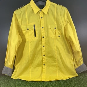 Fox Racing Langarm Hemd Military Style Herren 2XL Knopfleiste Reißverschlüsse gelb - Bild 1 von 18