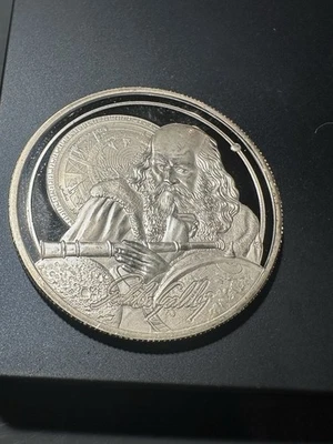 Niue Icons of Inspiration 2021 - Galileo 1 oz plata .999 BU ¡De colección de 10.000! Foto 1 de 3