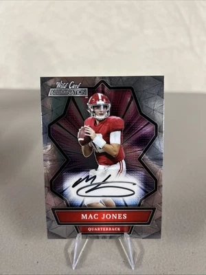 2021 Wild Card Alumination Mac Jones Auto Silver Rookie RC #ABC-A Crimson Tide - Image 1 of 4